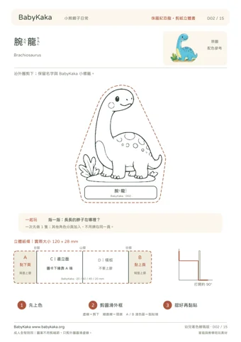 腕龍，BabyKaka實際列印頁縮圖
